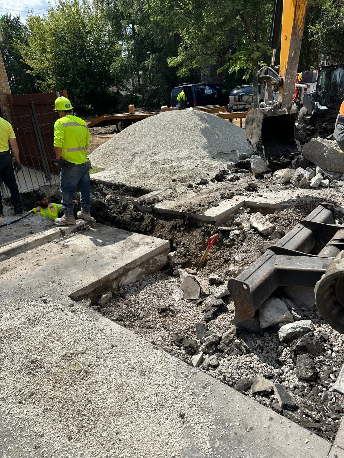 Lead service line replacement — source photograph job site 01
